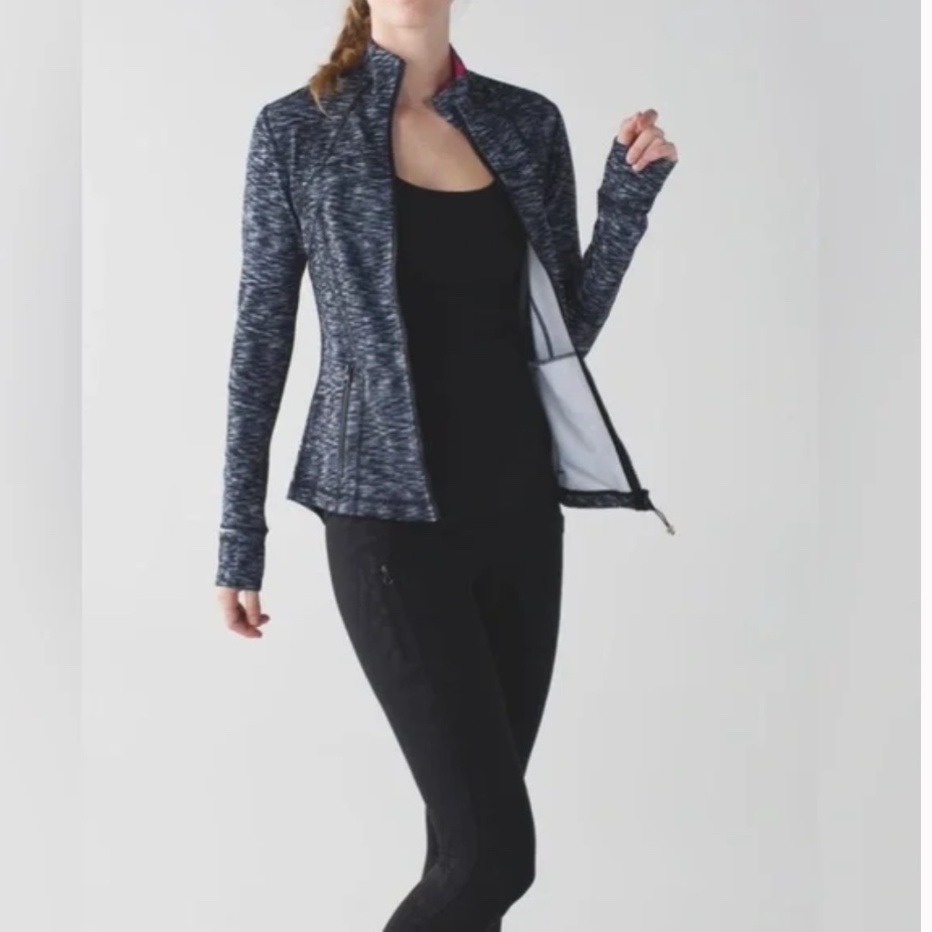 Lululemon Define Jacket Dramatic Static Black White Euc